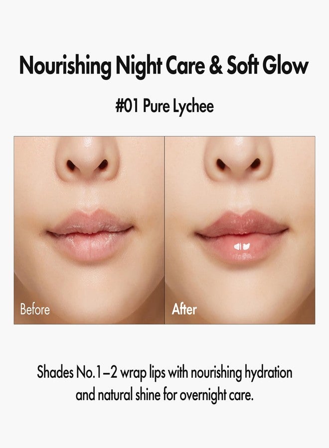 ELROEL Blanc Essential Lip Oil - 50HR Moisturizing & Hydrating Korean Lip Gloss Makeup with 6 Botanical Extracts - Lightweight, Non-Sticky Clear Essence Overnight Repair 0.15 fl oz (#01 Pure Lychee) - Image 5